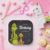 グランインチシャルボード誕生日 ペーパープレート (パーティー)