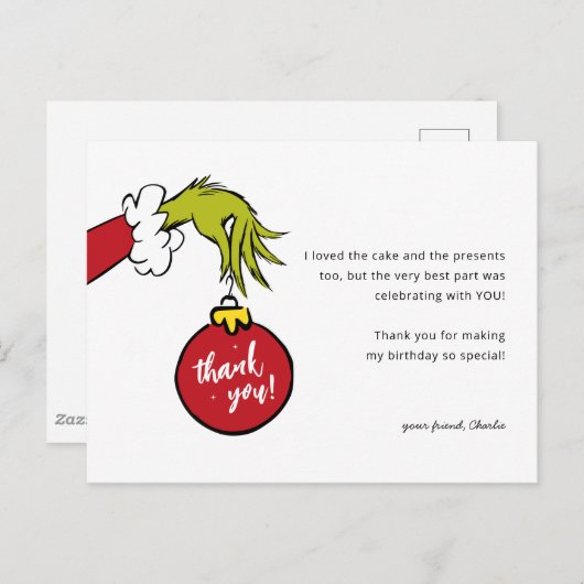 グランインメア一誕生日ありがとう ポストカード (正面/裏面)