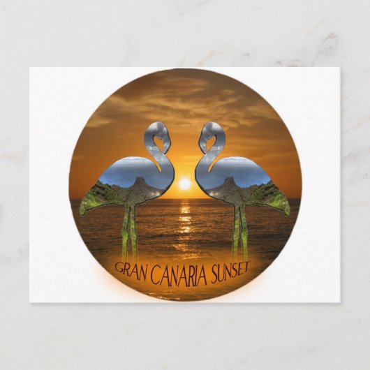 グランカナリアサンセット ポストカード (正面)