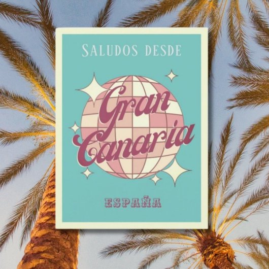 グランカナリアスペインエスパーニャのレトロヴィンテージはがき ポストカード
