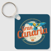 グランカナリアパロットカナリア諸島スペインヴィンテージ キーホルダー (正面)