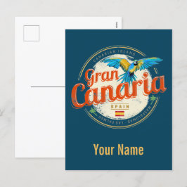 グランカナリアパロットカナリア諸島スペインヴィンテージ シーズンポストカード