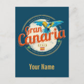 グランカナリアパロットカナリア諸島スペインヴィンテージ シーズンポストカード (正面)