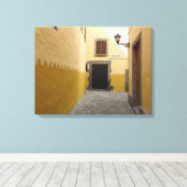 グランカナリアラスパルマスの路地ビューのキャンバス印刷 キャンバスプリント (インサイチュ (ウッドフロア))
