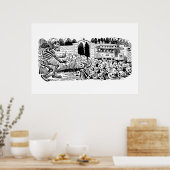 グランカラベラエレクトリカバイホセ・グアダルーペポサダ ポスター (キッチン)