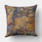 グランギーな茶色のフェイク大理石テクスチャ クッション (裏面)