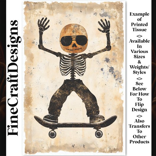 グランギースケートボーディングスケルトンAJ9デコページ 薄葉紙