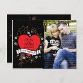 グランギーハートロックと転が写真日付を保存する 案内ポストカード (正面/裏面)