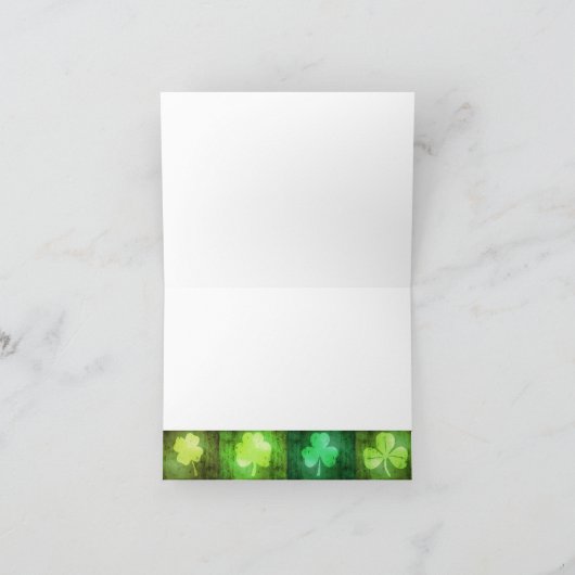 グランギー聖パトリックの日のシャムロック – グリーティングカード (内部)