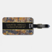 グランギー茶色フェイクの大理石 ラゲッジタグ (裏面横)