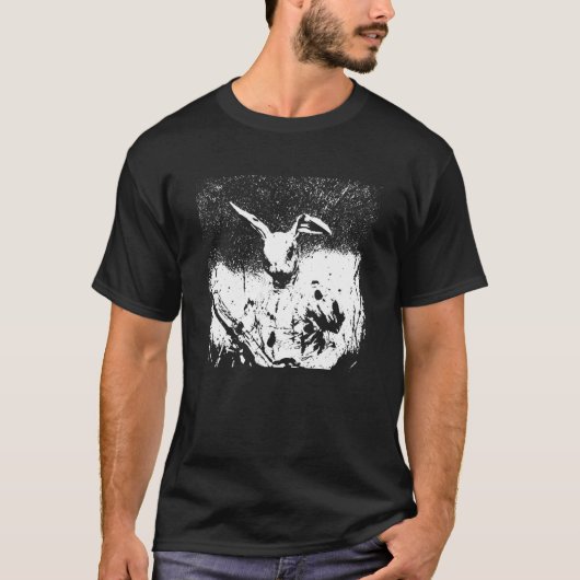 グランコアオカルトホラーバニー死メタルスラッシュM Tシャツ (正面)