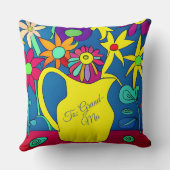 グランサイケデリックフローラポット クッション (裏面)