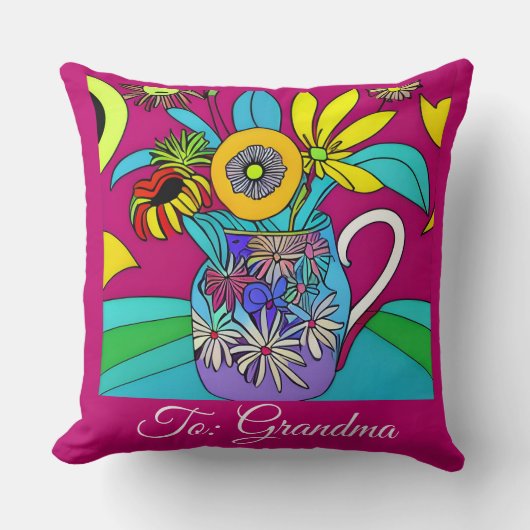 グランサイケデリック用の青フローラ腸 クッション (正面)