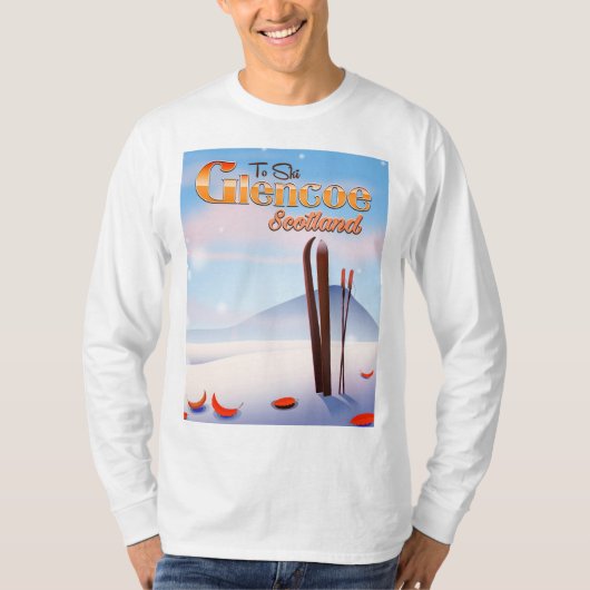 グランシー・スコットランドスキーポスター Tシャツ (正面)