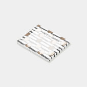 グランジでストライプなパターンのココナッツ ポストイット (アングル)