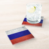 グランジでロシアのな旗 ガラスコースター (アングル)