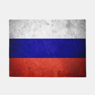 グランジでロシアのな旗 ドアマット