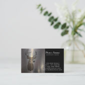 グランジで初期のな木びき台の白い尾シカ 名刺 (スタンド正面)