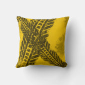 グランジで動揺してで黒いタイヤトラック道印 クッション (裏面)