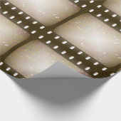 グランジで古い傷付けられたフィルム ラッピングペーパー (角)