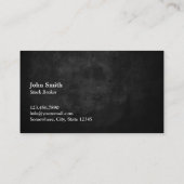 グランジで暗いストックブローカー 名刺 (裏面)
