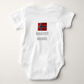 グランジで絵画的なテーマのギフト ベビーボディスーツ (裏面)