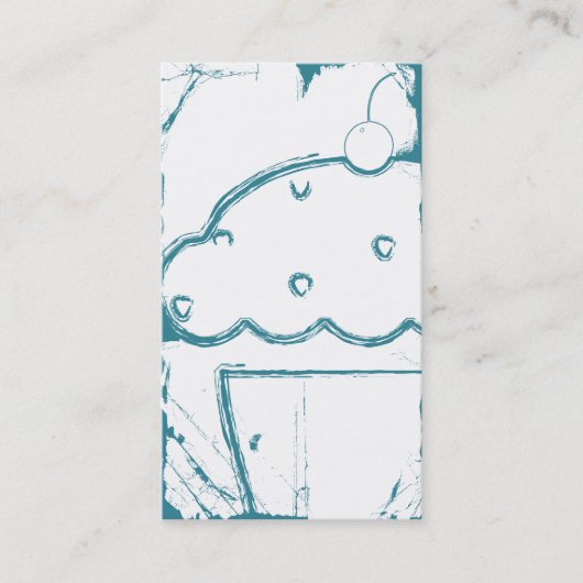 グランジなさくらんぼのカップケーキ 名刺 (正面)