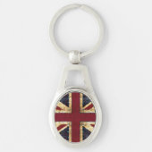 グランジなイギリスの英国国旗 キーホルダー (正面)