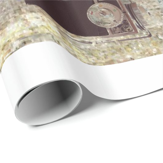 グランジなカメラマンの写真撮影のヴィンテージのカメラ ラッピングペーパー (ロールコーナー)