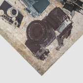 グランジなカメラマンの写真撮影のヴィンテージのカメラ 薄葉紙 (詳細)