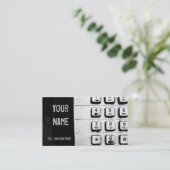 グランジなキーパッドの名刺 名刺 (スタンド正面)