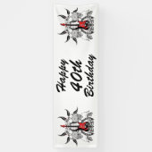 グランジなギターおよびスカル 横断幕 (縦)