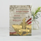 グランジなギターの卒業パーティーの発表 招待状 (スタンド正面)