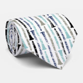 グランジなクラリネット-青および灰色 ネクタイ (ロール)
