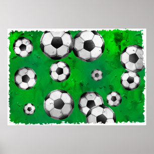 グランジなサッカー ポスター
