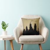 グランジなシカゴのスカイラインの陸標 クッション (椅子)