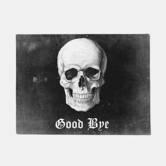 グランジなスカル ドアマット (正面)
