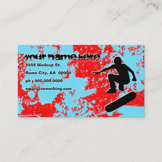 グランジなスケートボーディング 名刺 (正面)