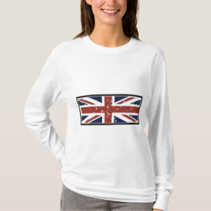 グランジなスタイルの英国国旗 Tシャツ