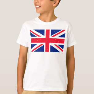 グランジなスタイルの英国国旗 Tシャツ