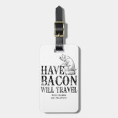 グランジなスタイルはベーコンを移動します食べます ラゲッジタグ (正面縦)