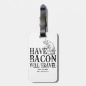 グランジなスタイルはベーコンを移動します食べます ラゲッジタグ (裏面縦)