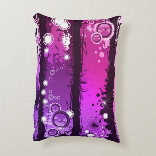 グランジなスタイル音楽旗3 アクセントクッション (裏面(縦))