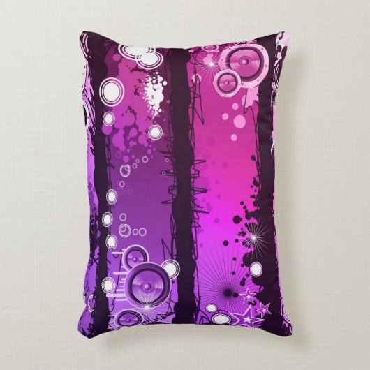 グランジなスタイル音楽旗3 アクセントクッション (正面(垂直))