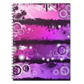 グランジなスタイル音楽旗3 ノートブック (正面)