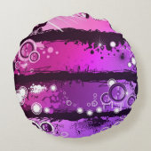 グランジなスタイル音楽旗3 ラウンドクッション (裏面)