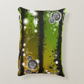 グランジなスタイル音楽旗 アクセントクッション (裏面(縦))