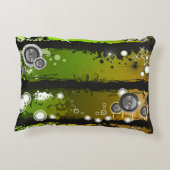 グランジなスタイル音楽旗 アクセントクッション (裏面)