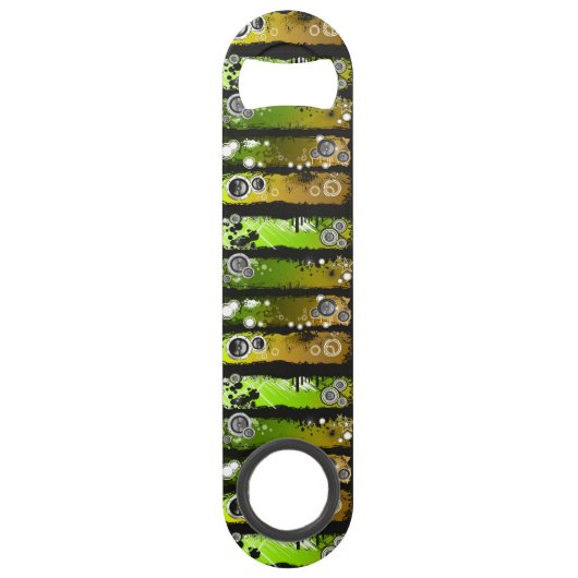 グランジなスタイル音楽旗 スピード栓抜き (正面)