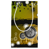 グランジなスタイル音楽旗 スモールペーパーバッグ (正面)